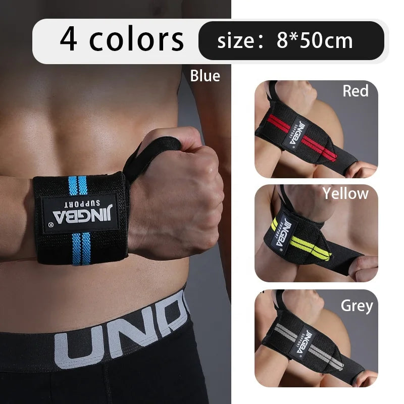 JINGBA Manufacturer Training Gym Workout Lifting wrist wrap suitable for left and right hand-Finds Fit