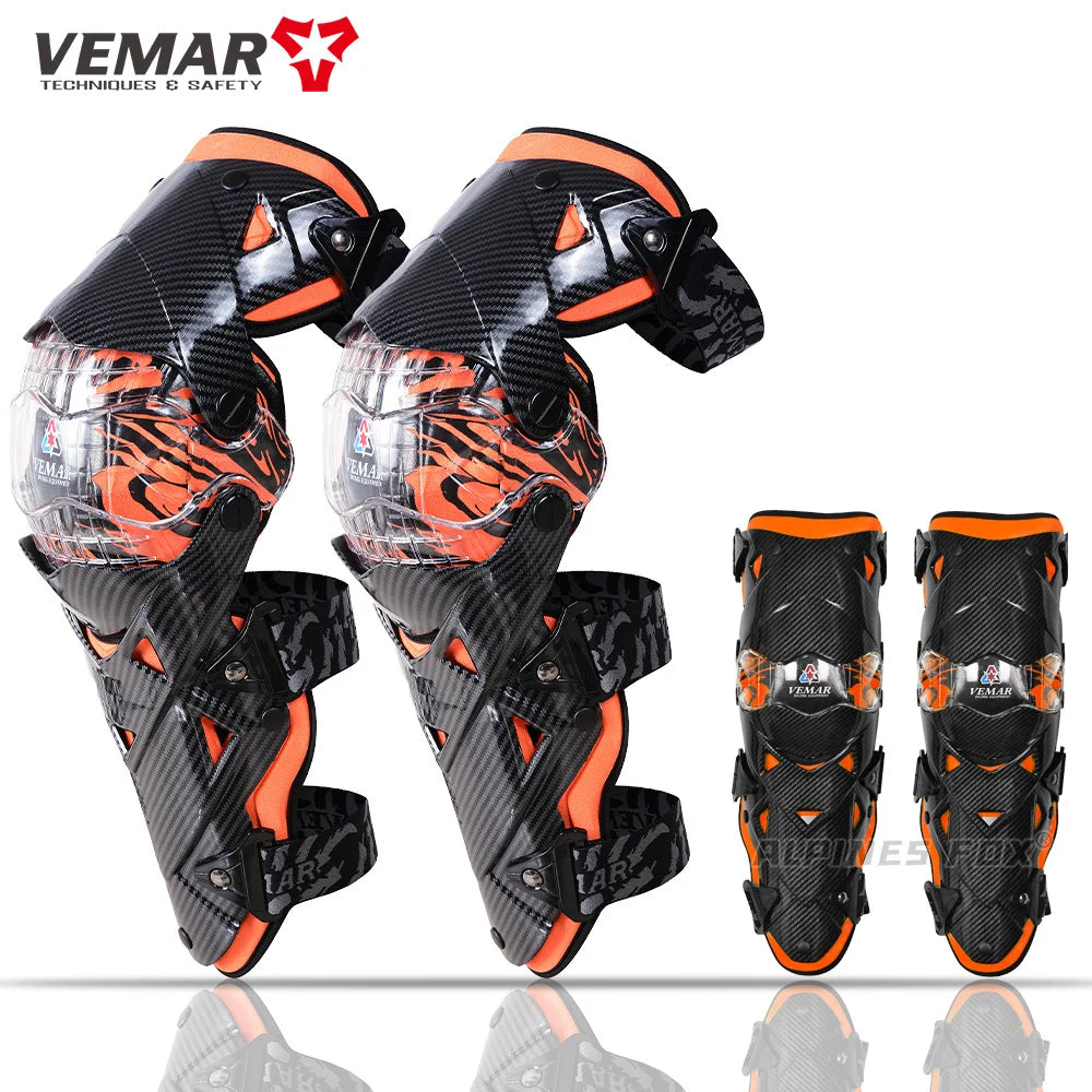 VEMAR Motocross Knee Pads Moto Protective Gear Set Riding Elbow Guard Motorcycle Motorbike Off-road Racing MTV MX MTB Knee Pads-Finds Fit