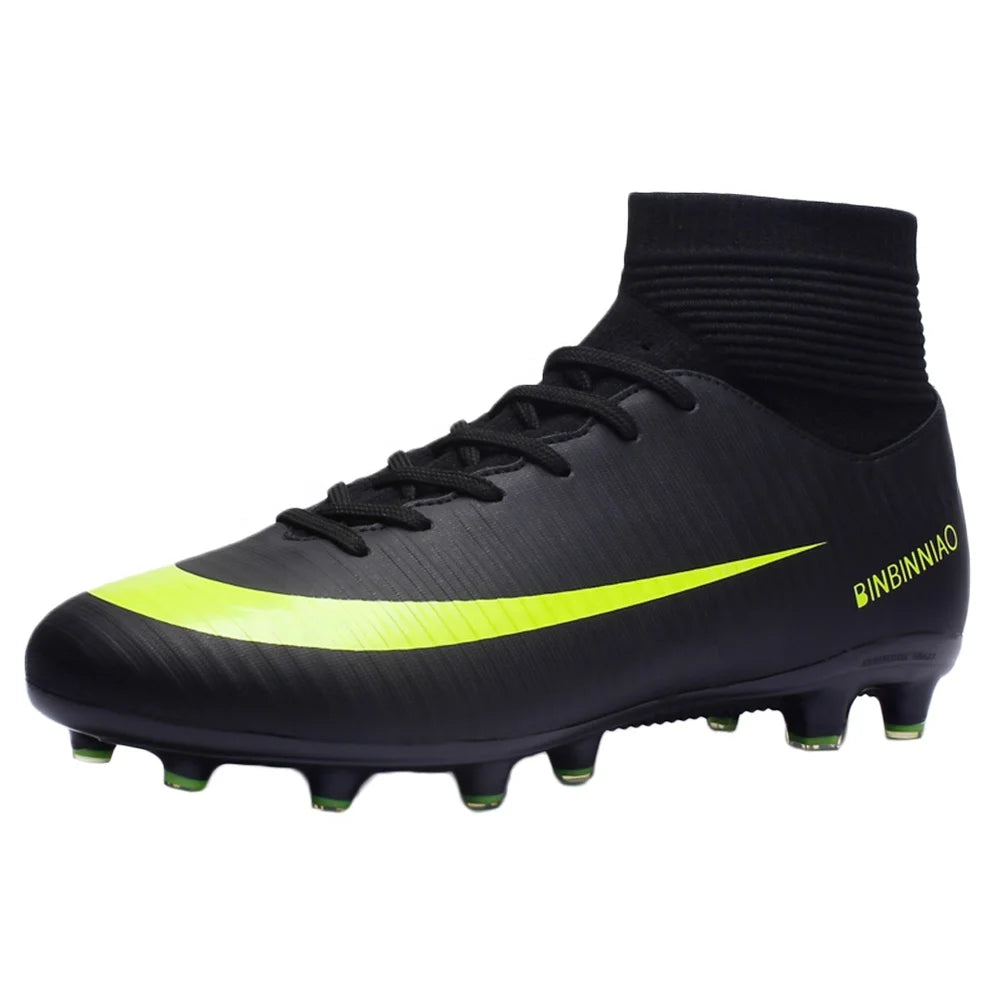 Gradient Color Striped Football Shoes-Finds Fit