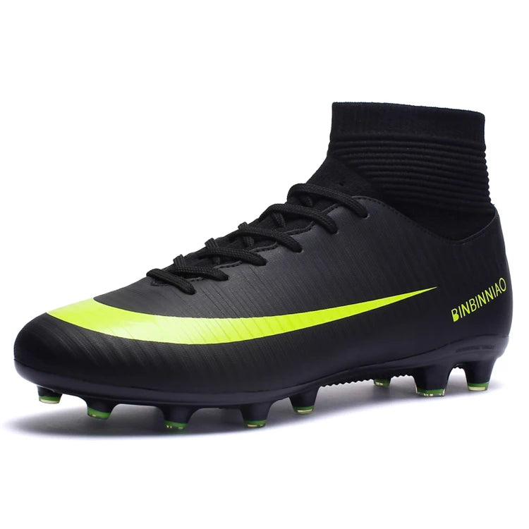 Gradient Color Striped Football Shoes-Finds Fit