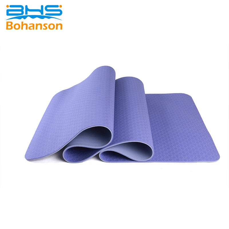 Eco-friendly Non-Slip Exercise Durable 6mm 8mm 10mm 1/2 Inch Extra Thick Black TPE Yoga Mat-Finds Fit