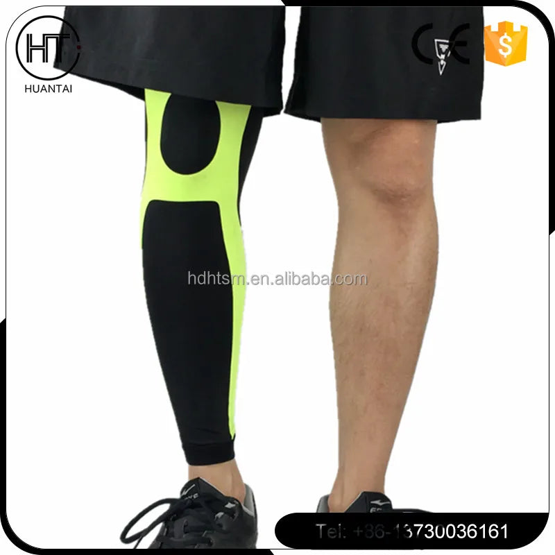 Professional Sport Men Knee Brace Pad Protector Badminton Basketball Knee Thigh Sleeves-Finds Fit