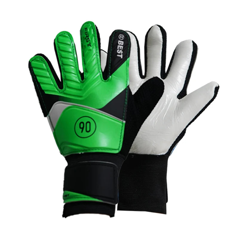 Goalkeeper Gloves Kids Men Football Goal Keeper Anti-slip Finger Guard Goalie Kids Soccer Gloves-Finds Fit