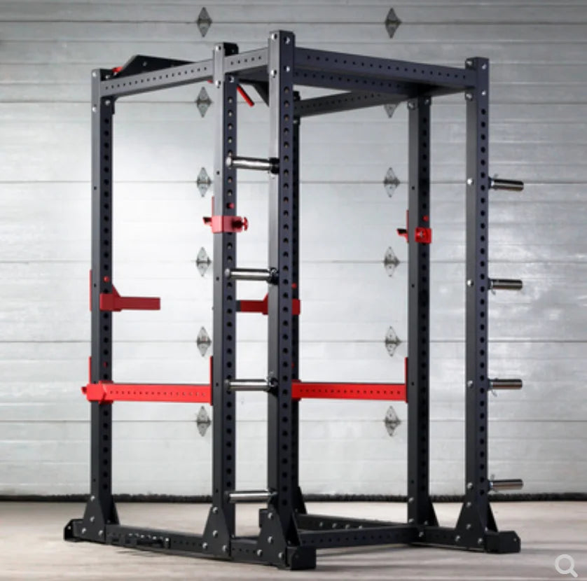 Gym multi-function weightlifting bed home bench press squat rack frame barbell rack strength training smith machine-Finds Fit