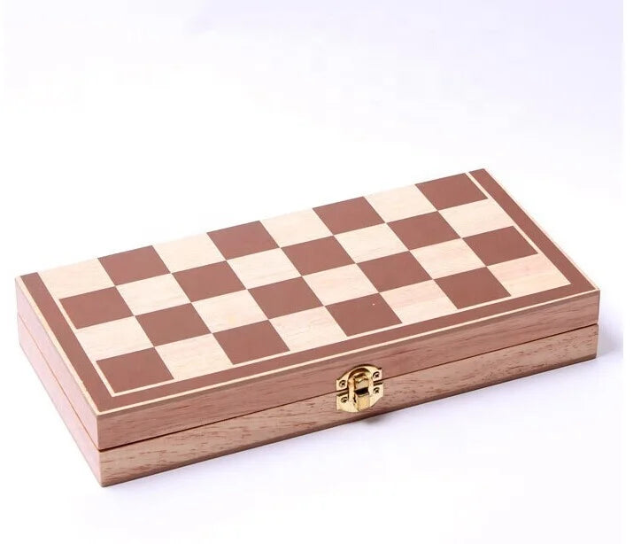 Luxury Big Chinese Wooden Pegged Foldable Chess Set Box Board Game Chessboard Wood Pieces Figure-Finds Fit