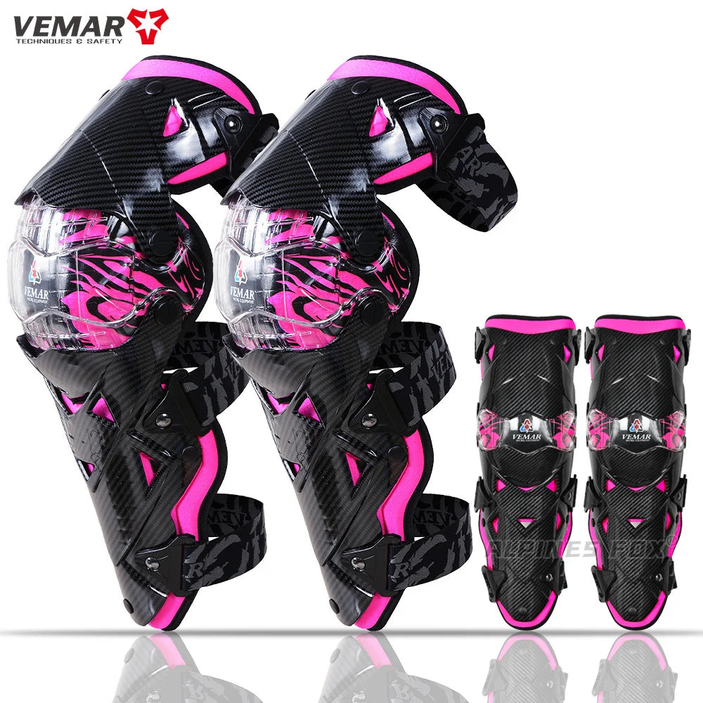 VEMAR Motocross Knee Pads Moto Protective Gear Set Riding Elbow Guard Motorcycle Motorbike Off-road Racing MTV MX MTB Knee Pads-Finds Fit