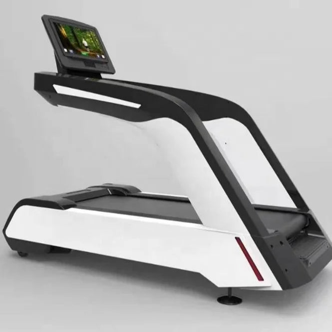 Commercial Deluxe Motorized Music Treadmill Hot Sale Steel Wood Construction Electric LED Handheld Running Exercise-Finds Fit