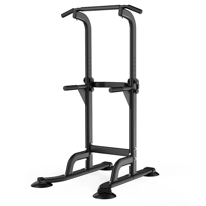 Adjustable Height Dip Stands Multi-Functional Strength Training Fitness Chin Up Station Power Tower Pull-up Squat Rack-Finds Fit