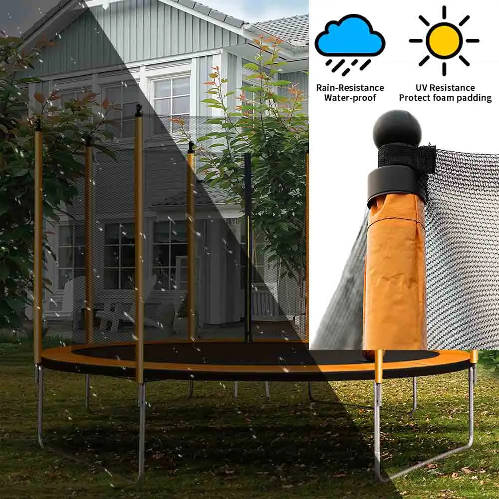 US warehouse delivery children outdoor trampolines with Basketball Hoop Heavy Duty Jumping Mat-Finds Fit