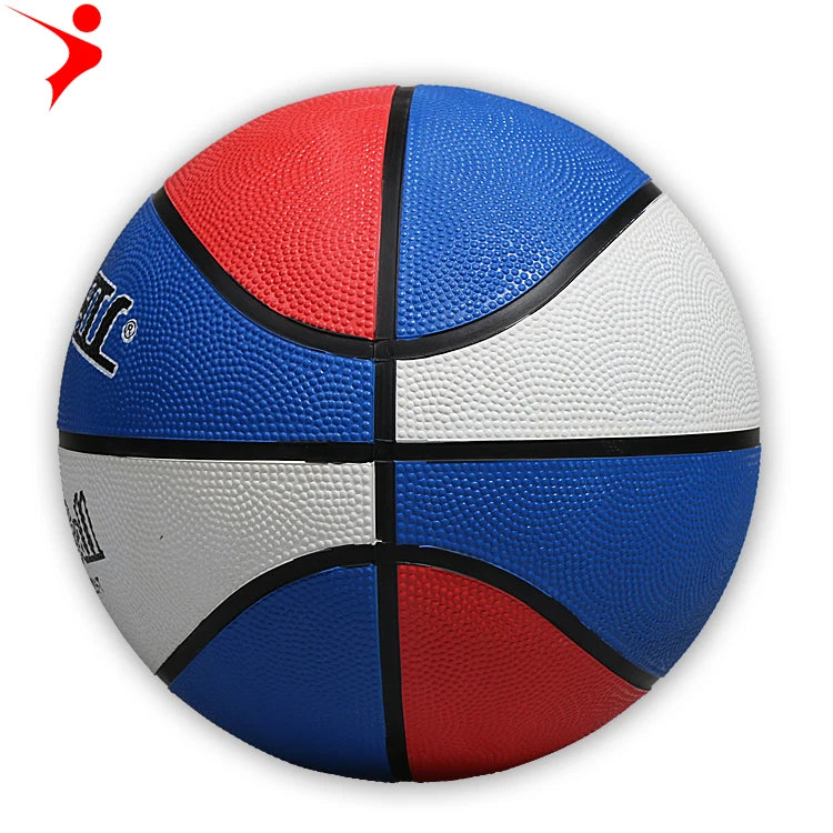 Regail good rubber basketball Street Outdoor Basketball no.7 and no.5 blue/red/white color basketball-Finds Fit