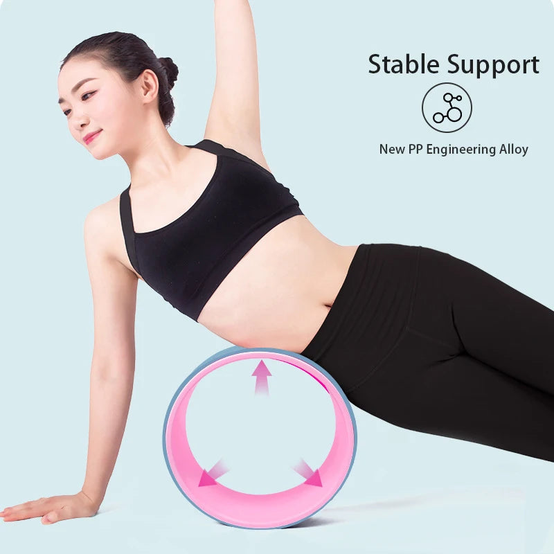 Yoga Pilates Circle Yoga Wheel Fitness Roller Back Training Tool Gym Workout Fitness Equipment Pilates Ring-Finds Fit