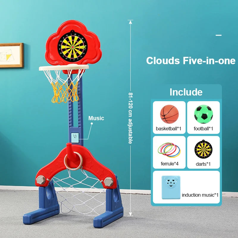 Children plastic removable baby ring toys rack toddler adjustable custom mini portable indoor kids basketball hoop stand-Finds Fit