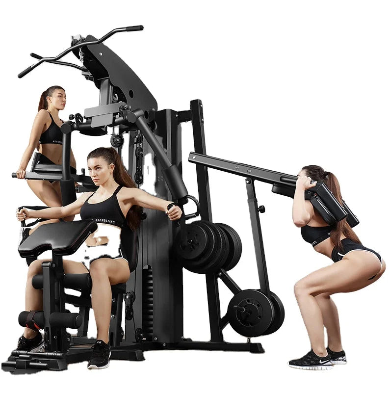 Fitness equipment household three person station equipment comprehensive trainer strength training set combination trainer-Finds Fit