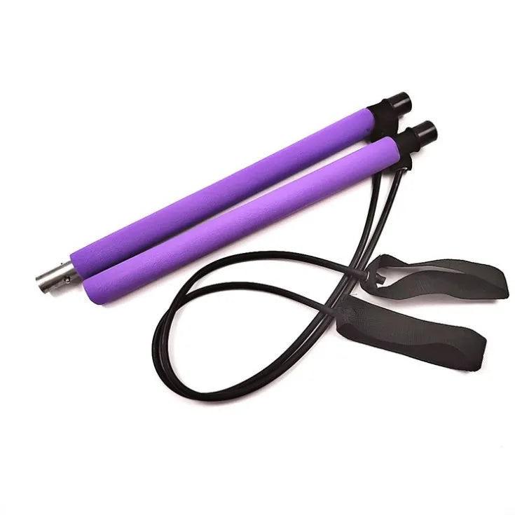 Adjustable Exercise Resistance Band Yoga Kit Portable Muscle Toning Bar Pilates Stick-Finds Fit