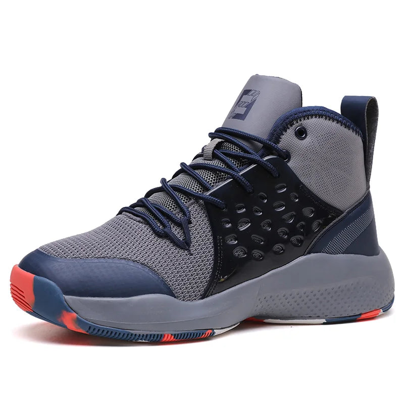 Sneaker heighten basketball shoes slip-proof outsole high top breathable shoes male-Finds Fit