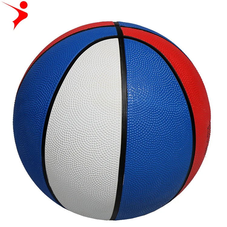 Regail good rubber basketball Street Outdoor Basketball no.7 and no.5 blue/red/white color basketball-Finds Fit