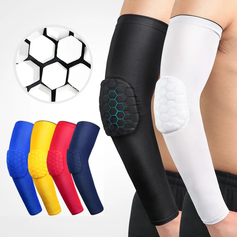 Basketball Volleyball Weightlifting Sport Safety Elbow Pads Compression Leg Sleeve Honeycomb Pad Knee Sleeves-Finds Fit