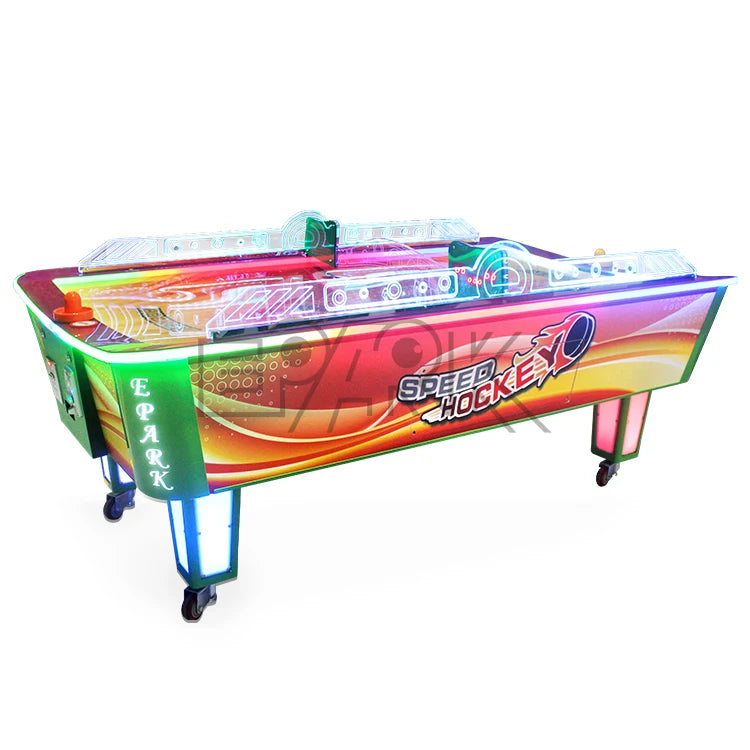 Pool Table Light Blue Ice Arcade Air Hockey Games-Finds Fit