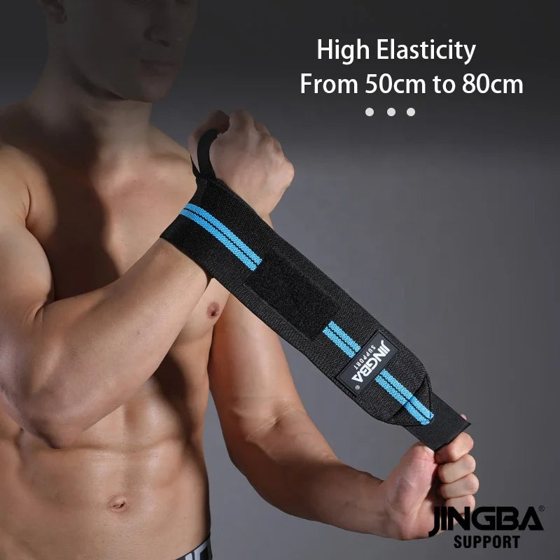 JINGBA Manufacturer Training Gym Workout Lifting wrist wrap suitable for left and right hand-Finds Fit