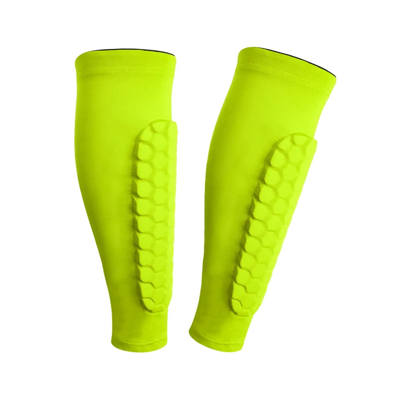 Strengthen Honeycomb Shin Pad Crash Proof Anti Slip Basketball Sport Long Calf Sleeve Protective Leg Guard-Finds Fit