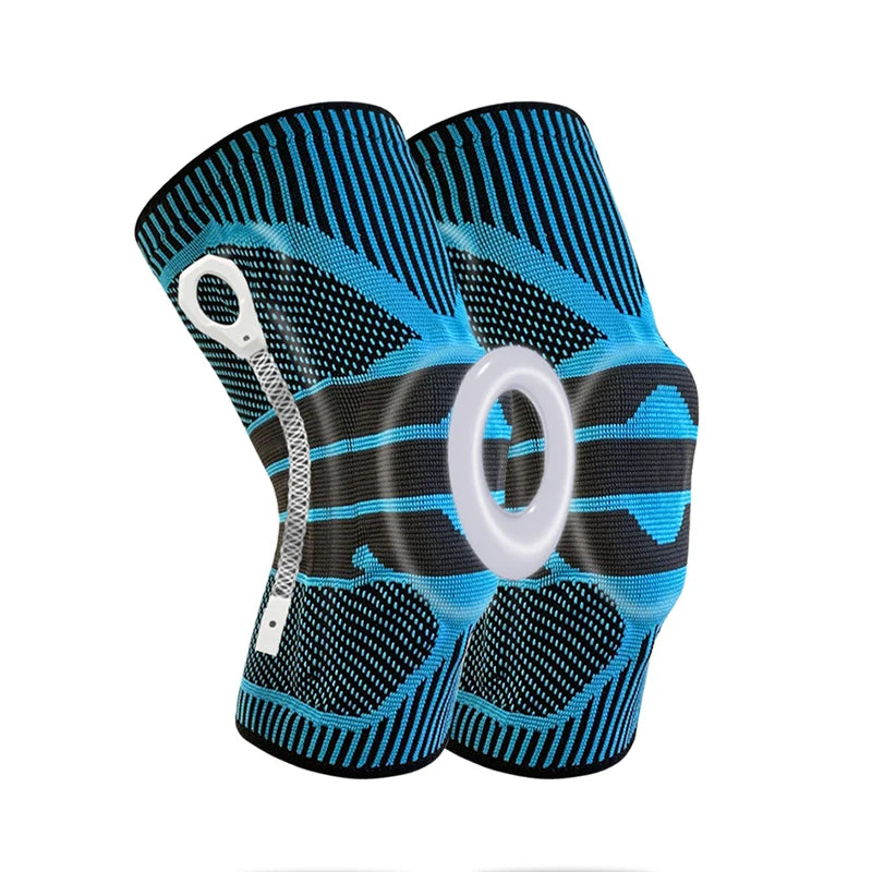 3D Weaving Silicone Volleyball Basketball Meniscus Patella Protectors Knee Pads Supports Brace-Finds Fit