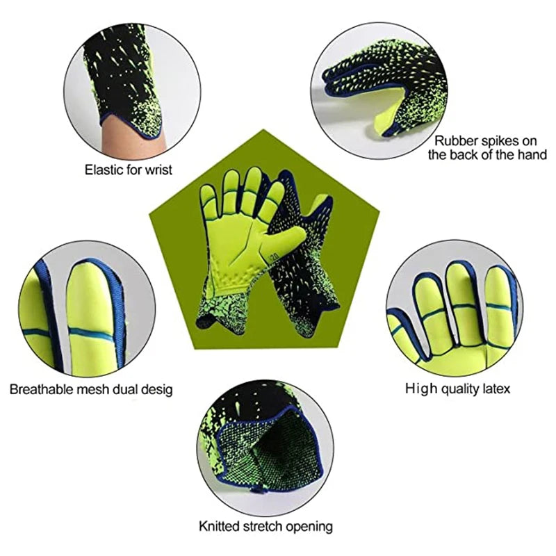 Goalkeeper Glove Design German Latex Soccer Gloves For Adult And Kids Football Gloves-Finds Fit