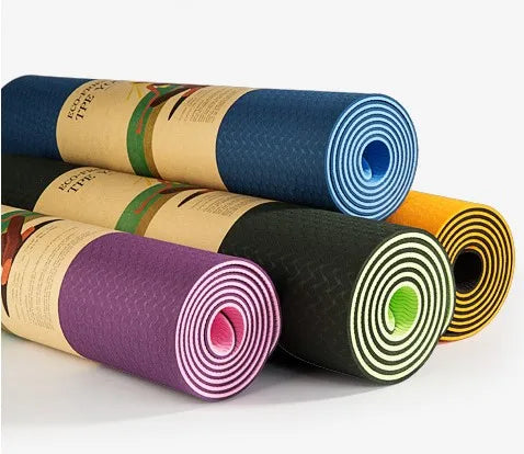 Non-slip Folding Yoga Mat Exercise Pad Fitness Pilates Supplies Floor Play Mat with straps-Finds Fit