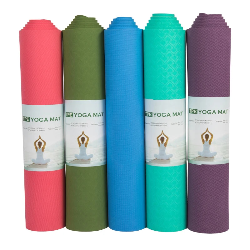 Gym Exercise Workout Sports Non Slip Custom Eco Friendly Fitness Branded 6mm Durable Instructional Yoga Mat-Finds Fit