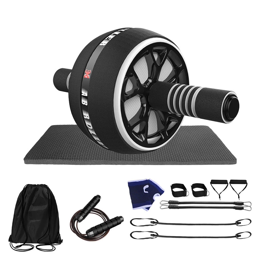 Ab Roller Wheel 13-in-1 Kit Core Strength Training Ab Machine with Resistance Band Knee Pad Accessories-Finds Fit