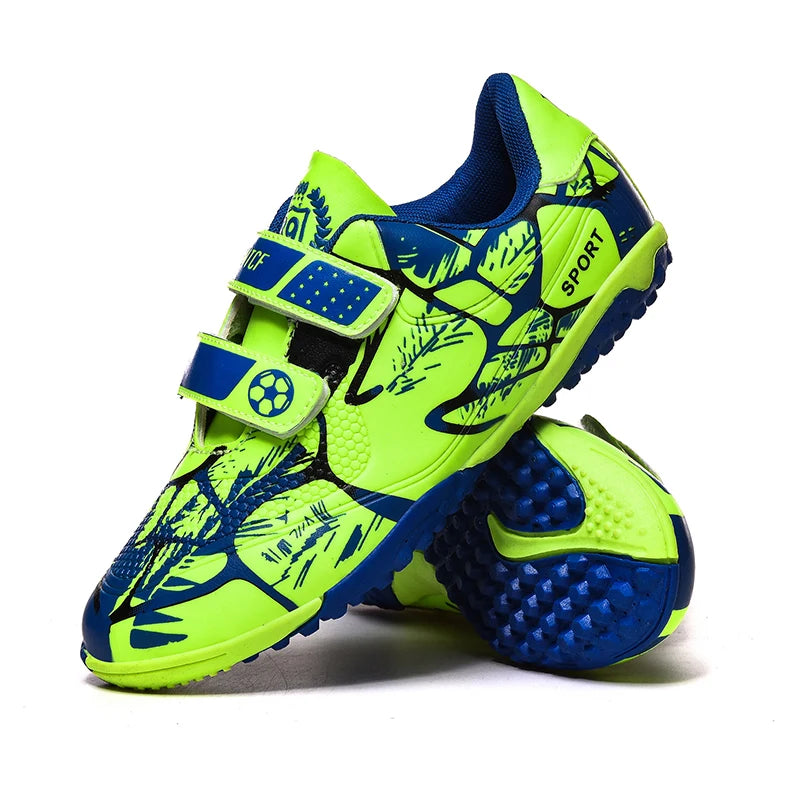 Boys Turf Soccer Shoes Girls Football Cleats Fashion Kids Football Training Trainers Anti Skid Children Football Sports Shoes-Finds Fit