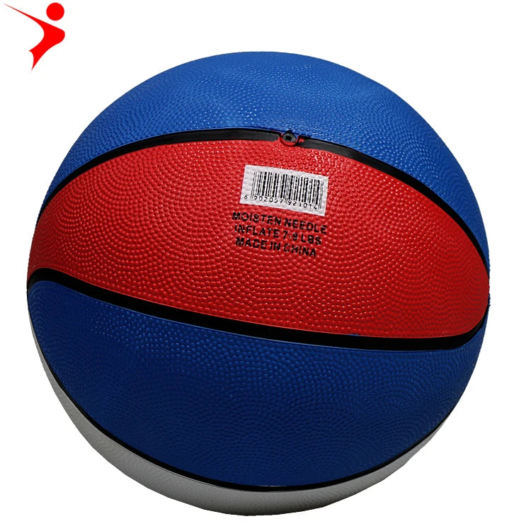 Regail good rubber basketball Street Outdoor Basketball no.7 and no.5 blue/red/white color basketball-Finds Fit