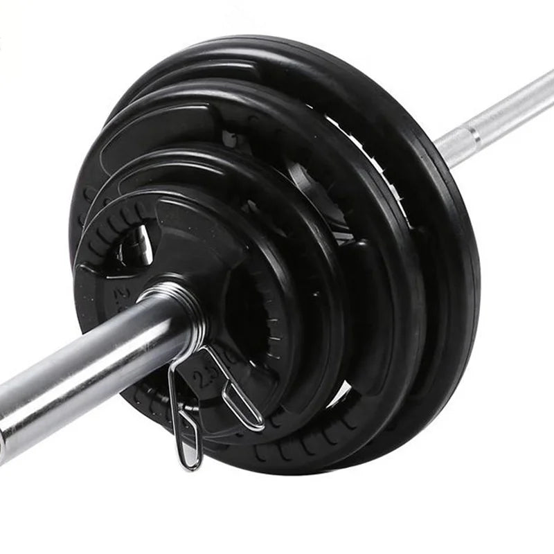 Weight Gym Power Training Weight Lifting black color rubber three hole Barbell Weight Hard Barbells Plates-Finds Fit