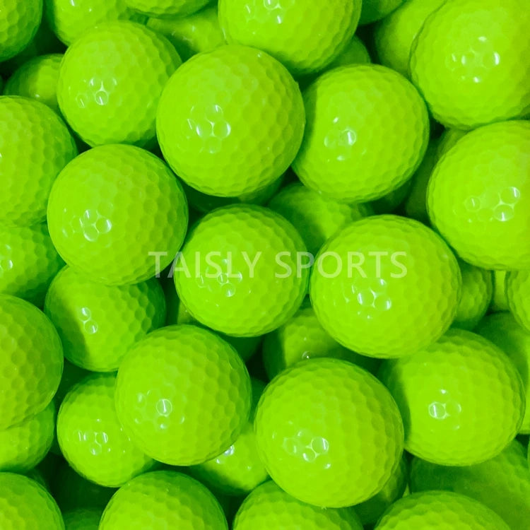 Tour feel 3 piece green color matte golf balls-Finds Fit