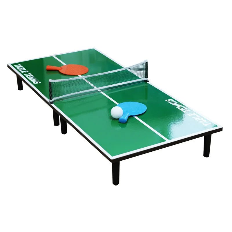 1 Set Mini Table Tennis Set Wooden Ping Pong Racket Table Portable Board Game-Finds Fit