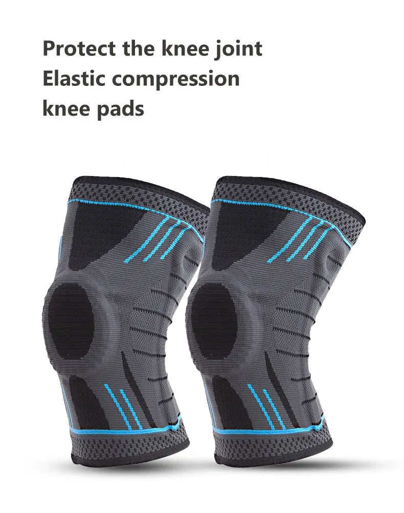 HX027 Bases Elastic Silicon Padded Basketball Knee Pads for Fitness Volleyball Sport Protector knee support-Finds Fit