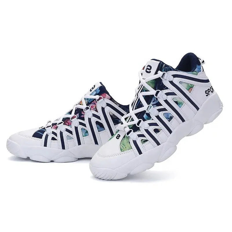 Sports shoes outdoor casual sports breathable anti-slip lace up unisex walking style leather basketball shoes-Finds Fit