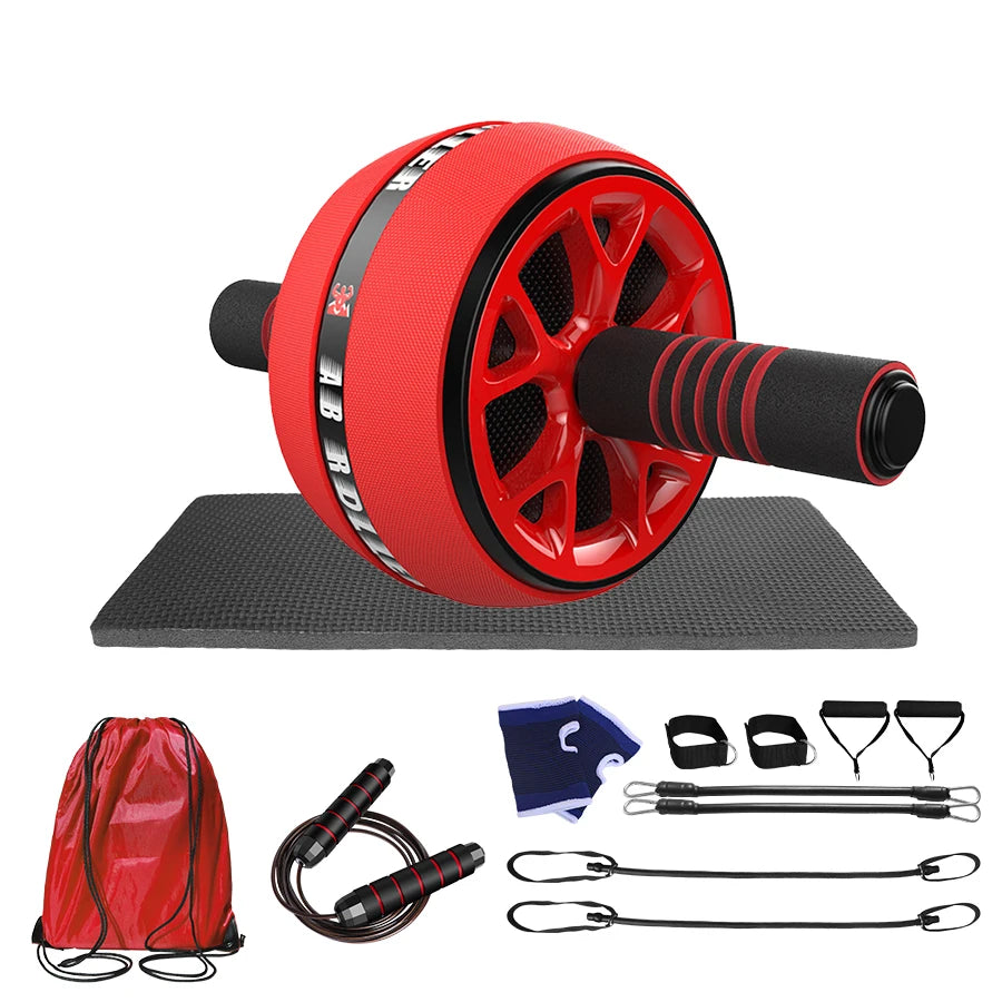 Ab Roller Wheel 13-in-1 Kit Core Strength Training Ab Machine with Resistance Band Knee Pad Accessories-Finds Fit