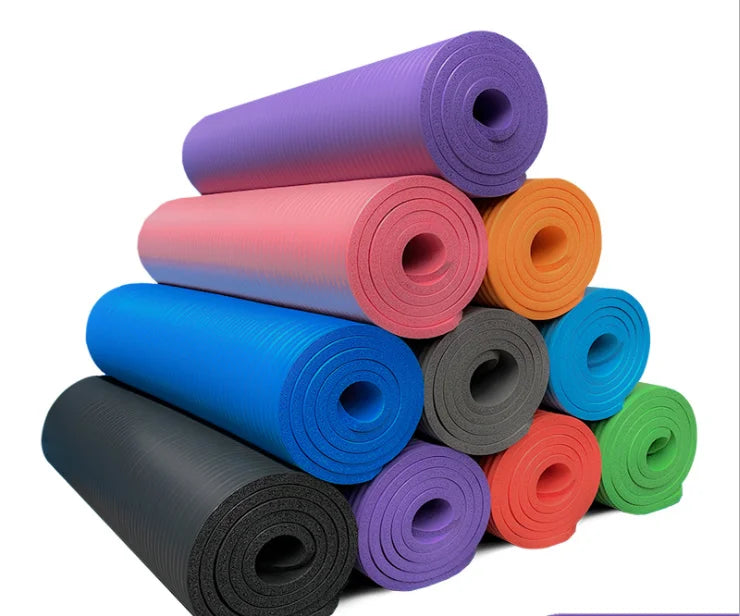 Eco Friendly 10mm 13mm 15mm Rubber Large Yoga Mat gray nbr pilates Travel Fitness Non Slip Yoga Mat-Finds Fit