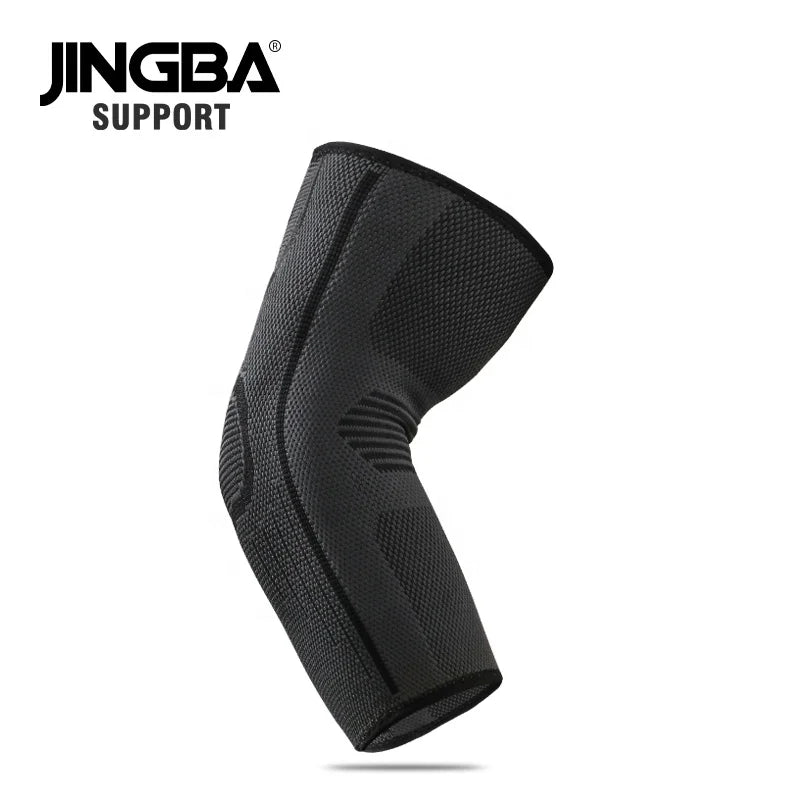 JINGBA Elbow Sleeve basketball protection Nylon Tennis Elbow Bandage Knitting Long Arm Brace Compression pads-Finds Fit