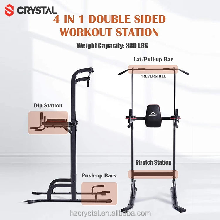 SJ-800 Gym Equipment Home Tool Adjustable Multi-Function Strength Fitness Equipment Power Tower Pull Up Dip Bar Station-Finds Fit