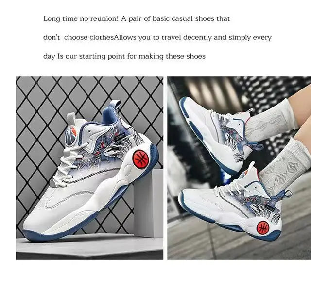 Men's Basketball Shoes Non Slip Breathable Athletic Sneakers Fashion Running Walking Shoes for man-Finds Fit