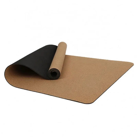 Private Label 6mm Black Gym Mats Fitness Floor Mat Antislip Eco Natural Cork TPE Yoga Mat 183*66 cm-Finds Fit