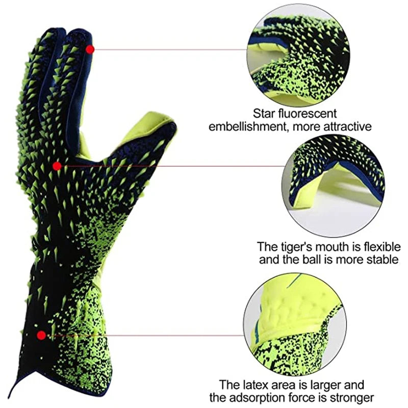 Goalkeeper Glove Design German Latex Soccer Gloves For Adult And Kids Football Gloves-Finds Fit