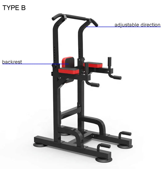 Gym Equipment Home Tool Adjustable Multi-function Strength Fitness Power Tower Pull Up Dip Bar Station-Finds Fit