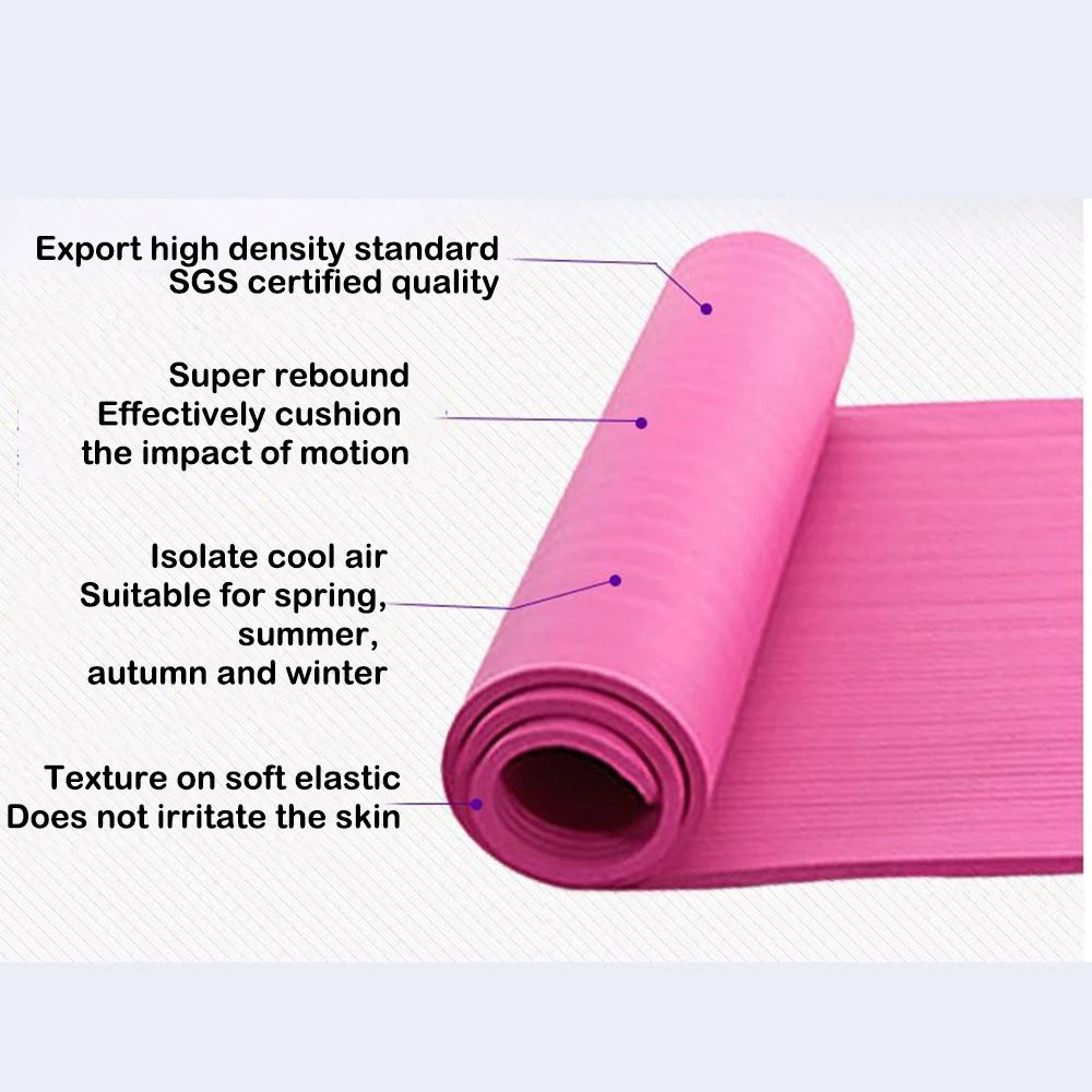 Eco friendly NBR yoga matt Custom Printed New Pink Purple Black Green exercise yoga mats-Finds Fit