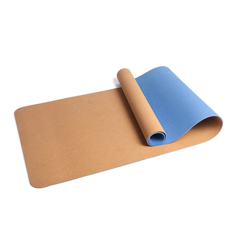 Yoga del corcho eco yoga fold gym exercise cork TPE fitness cork yoga mat-Finds Fit