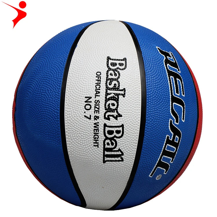 Regail good rubber basketball Street Outdoor Basketball no.7 and no.5 blue/red/white color basketball-Finds Fit