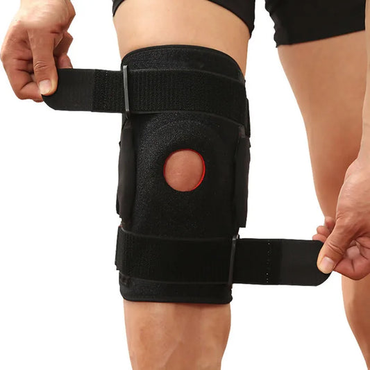 Sport Orthopedic Adjustable Compression basketball Knee Support Brace with Aluminum Support-Finds Fit