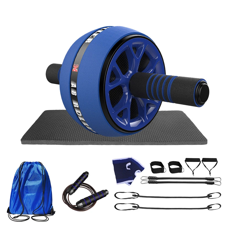 Ab Roller Wheel 13-in-1 Kit Core Strength Training Ab Machine with Resistance Band Knee Pad Accessories-Finds Fit