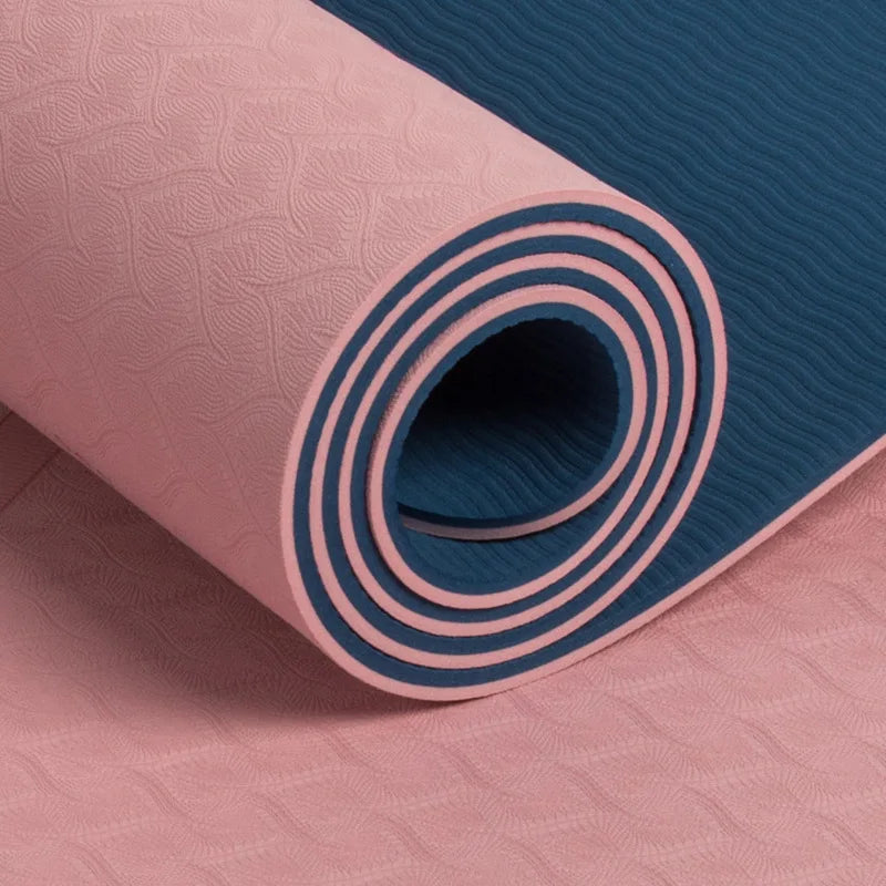 Home Exercise Gym Fitness 6mm Two Layer Printed Yoga Mat,Nude Yoga Mat-Finds Fit